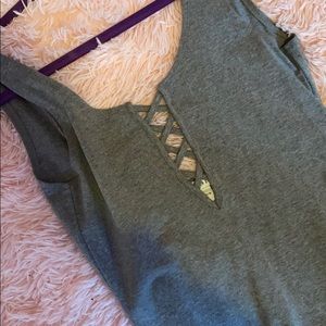 Grey tank bodysuit